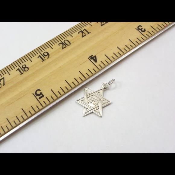 Sterling silver Star of David charm, NO chain including. - Picture 3 of 6